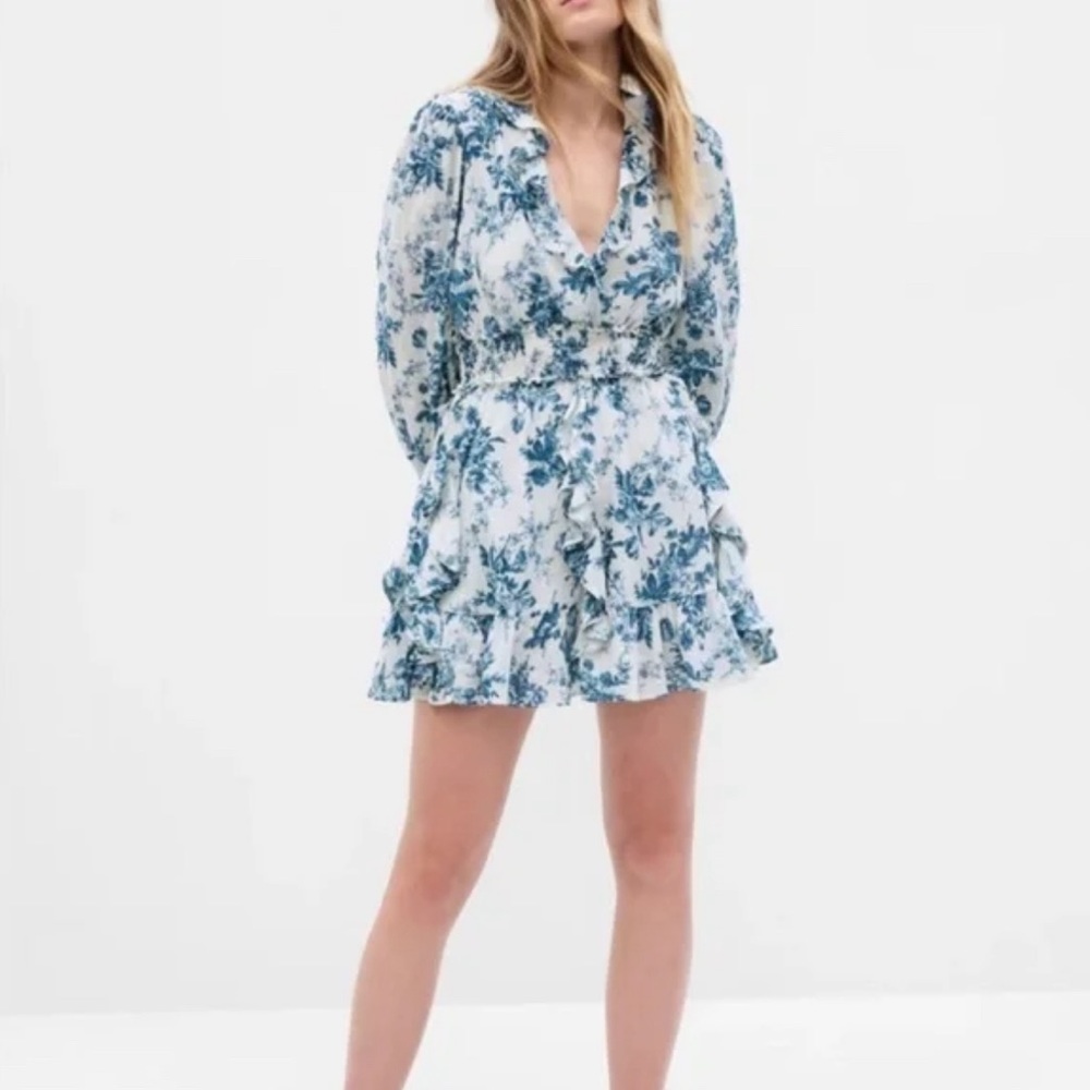GAP X x LoveShackFancy Floral Long-sleeve Dress